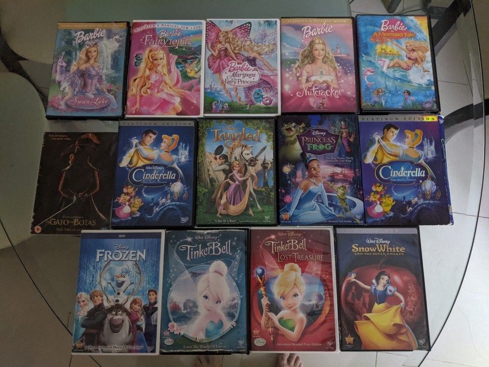 Children's DVDs Entire Lot(Disney, Barbie, Dora, Educational Etc)