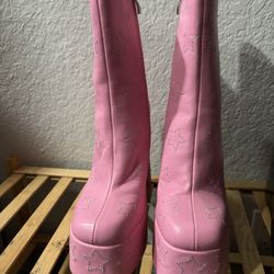 Pink Star Boots