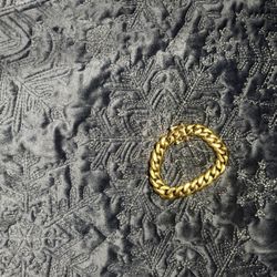 18k gold dipped cuban link bracelet 