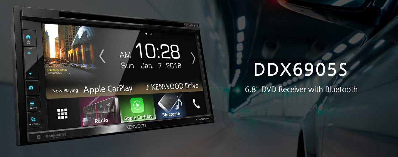 Kenwood Excelon DDX6905S 6.8" WVGA 2-DIN Multimedia DVD Receiver w/Wired CarPlay