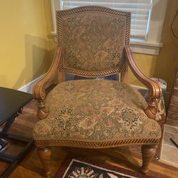 Accent Chair - Wood And Fabric