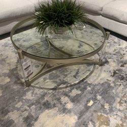 Glass coffee table