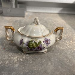 vintage porcelain sugar bowl