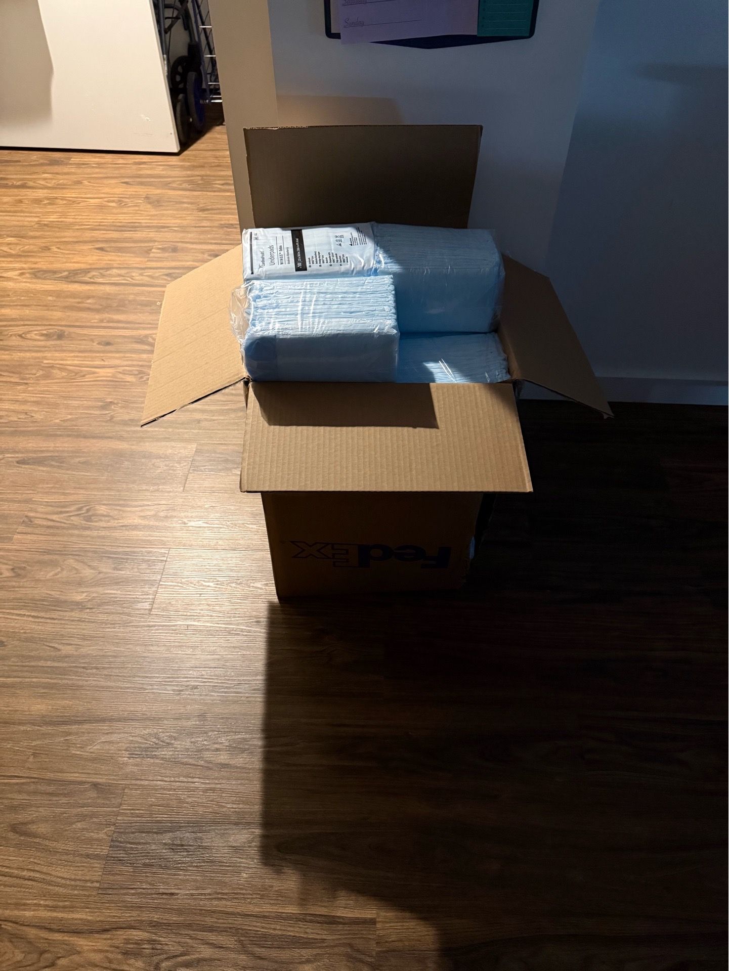 Box of bed pads
