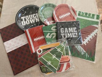 Football Theme Party Supplies Bundle