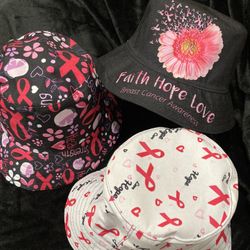 Breast Cancer Bucket Hats 