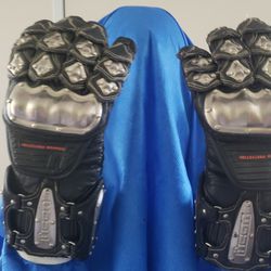 BAD A$$ MOTORCYCLE RIDING/RACING GLOVES. ICON-TITANIUM REINFORCED GAUNTLET STYLE GLOVES