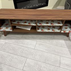 70" Media Console TV Stand  Color: Walnut