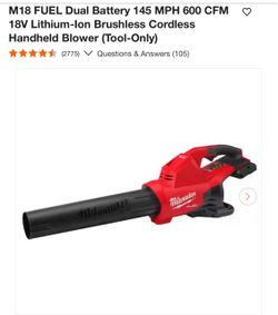 Milwaukee dual battery leaf blower