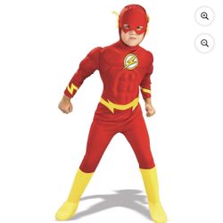 DC Comics The Flash Deluxe Muscle Chest Costume for Toddlers by Rubies, Boys 2T-4T