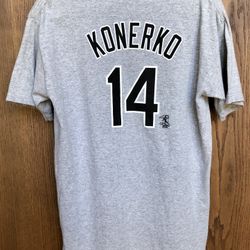 Chicago White Sox Paul Konerko Jersey Shirt Women’s XL Gray Majestic MLB Baseball