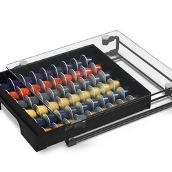 Tempered Glass Holder Drawer Compatible with 54 Nespresso