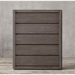 Restoration Hardware 5-Drawer Dresser (Solid Wood – Aged Oak)