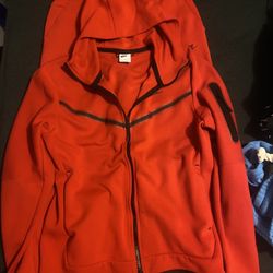 nike tech fleece red full set medium