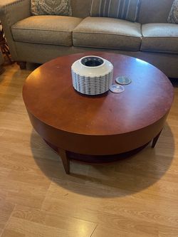 Round Coffee Table Lower Storage