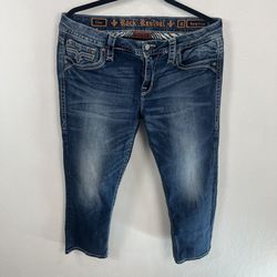 Rock Revival Clair Easy Crop Jeans Size 31