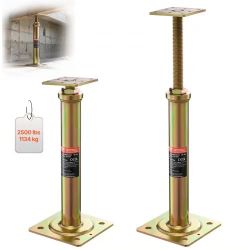 496^ House Floor Jacks, 4 Pack, 11.6"-16" Height Range, 2500 lbs Max Load Capacity Per Unit, Adjustable Support Beam Basement Jack Post for Leveling, 