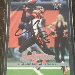 Chad Johnson Autographed Card With COA