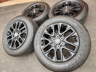 20" Toyota Tundra Sequoia black oem wheels and tires