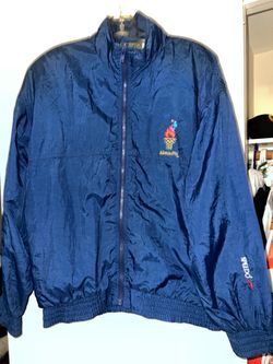 VTG 1996 Atlanta Olympic Collection Speedo Windbreaker Jacket Mens XL Navy RARE