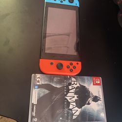 Nintendo Switch With Batman Game 