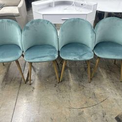 Dining Chairs Set of 4, Velvet Upholstered Kitchen Chairs Modern Dining Room Side Chairs
