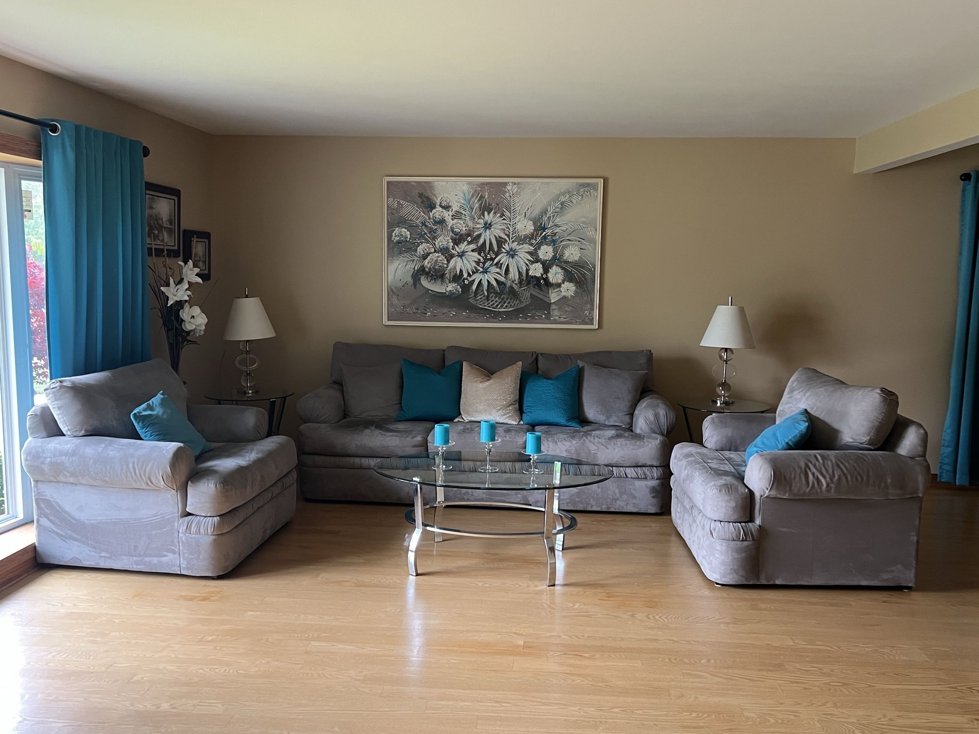 Sofa, Tables And Lamps