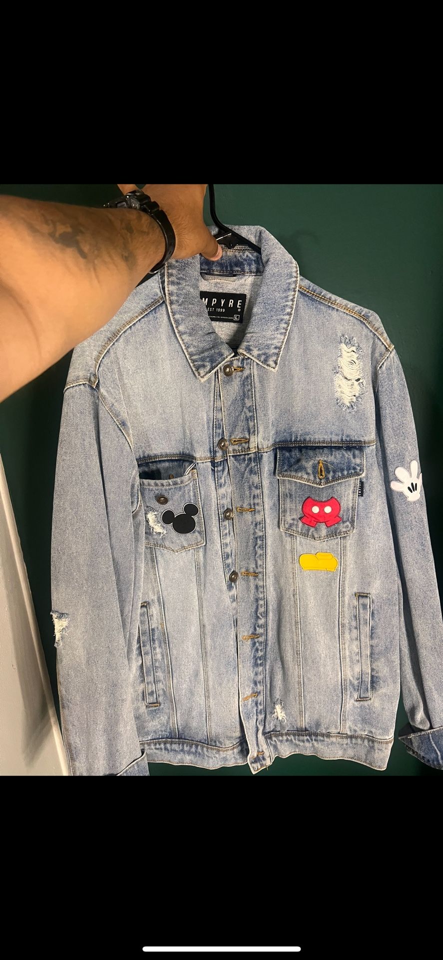 Disney Custom Jean Jacket Size Large