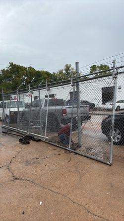 Fence sliding door