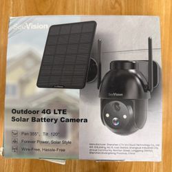 Se Vision outdoor 4G LTE Solar security camera NEW