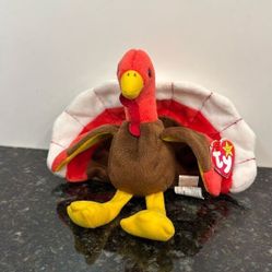 Ty Vintage Gobbles the Turkey - Retired Beanie Baby. With Tags. Size 9” 