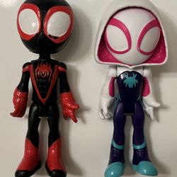 Spidey and Amazing Friends Miles Morales & Ghost Spider Gwen Action Figures 4”