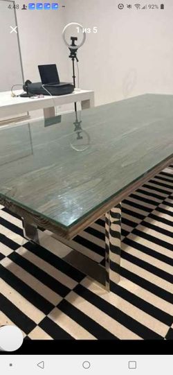 Glass protector large dinner  table $650