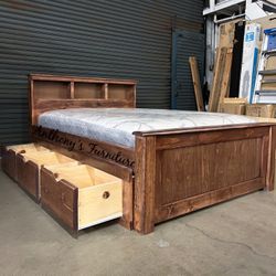 Full Bed With Drawers And Mattress