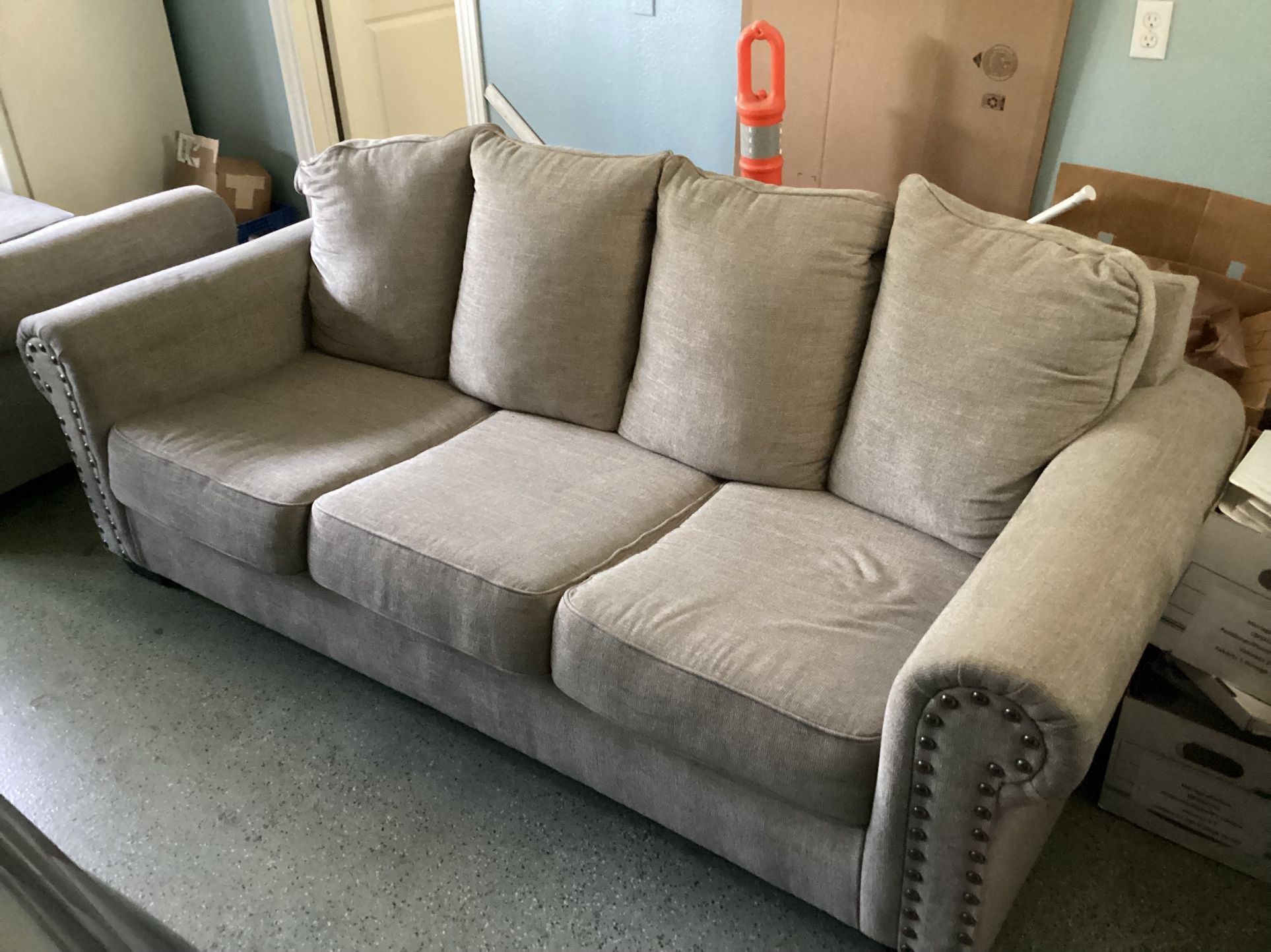 Two Grey Sofas