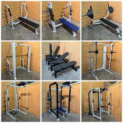 Tons of Commercial Gym Equipment- Squat Rack, Functional Trainer, Weight Bench, Leg Press, Dumbbell Cybex, Nautilus, Hammer Strength Etc