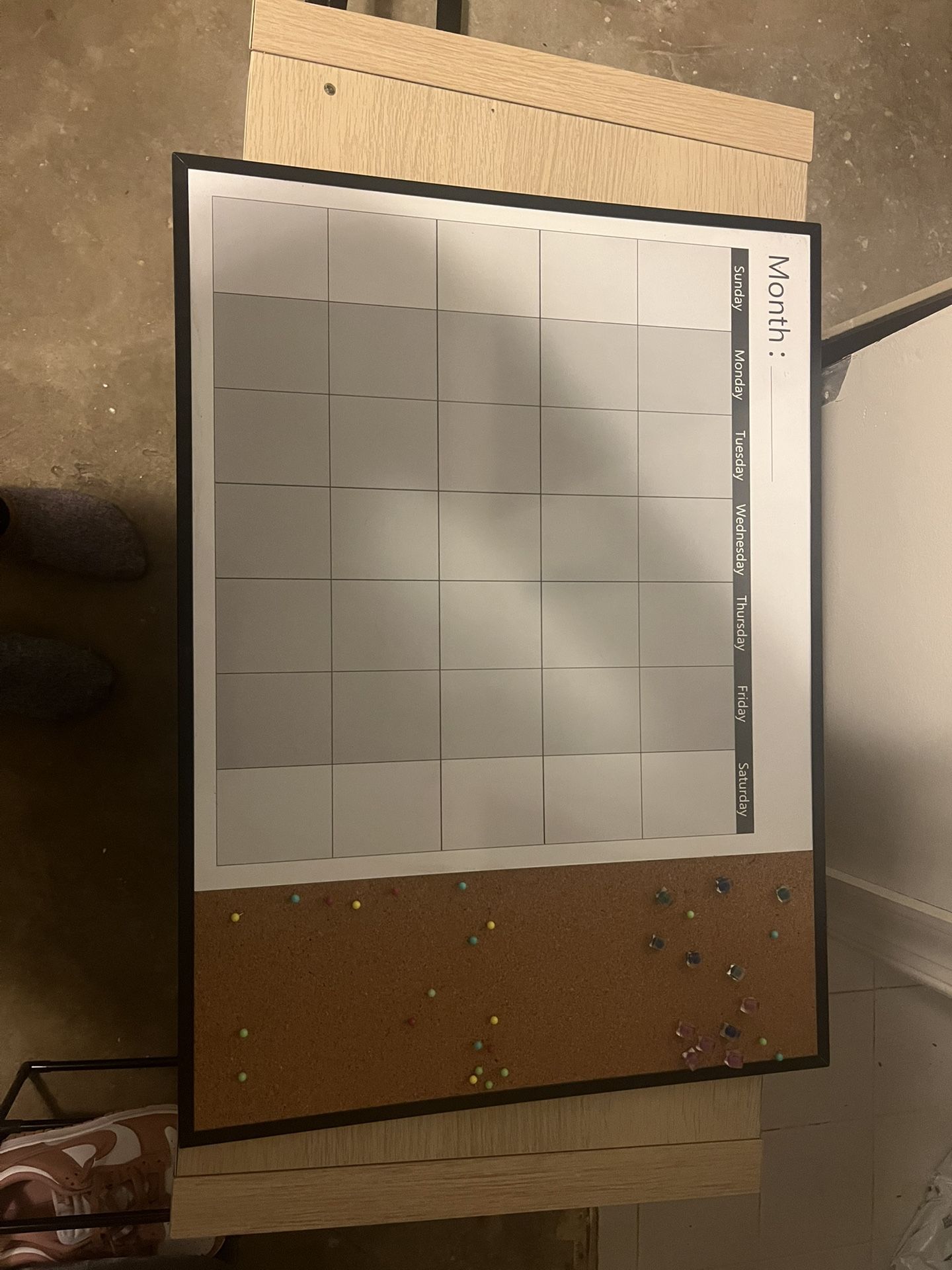 Whiteboard Calendar & Bulletin Board