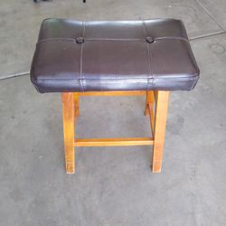Shop-Stool Padded Brown Seat, It Has New Seat Foam