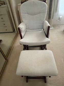 Glider rocking chair and glider ottoman