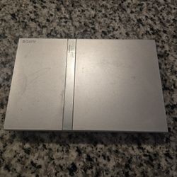 Sony PlayStation 2 PS2 Slim Console Silver WithNEW Laser Replacement KHM-430...