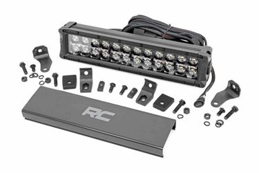 Rough Country 12-inch Cree LED Light Bar-Dual Row Black Series w/ Cool White DRL