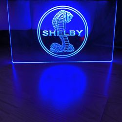 SHELBY LED NEON BLUE LIGHT SIGN 8x12