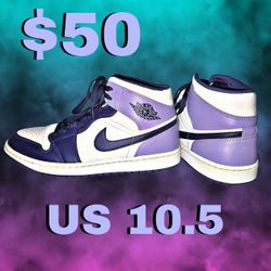 NIKE AIR JORDAN 1 MID SKY J PURPLE SIZE 10.5