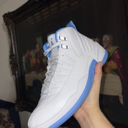 white & blue jordans