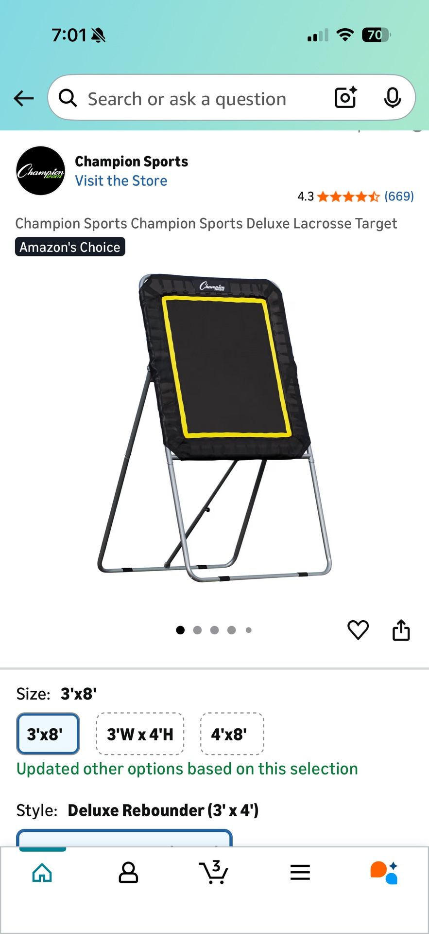 Champion Sports Champion Sports Deluxe Lacrosse Target