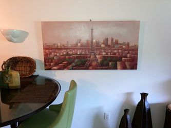 Large Wall Painting of the Eiffel Tower Paris