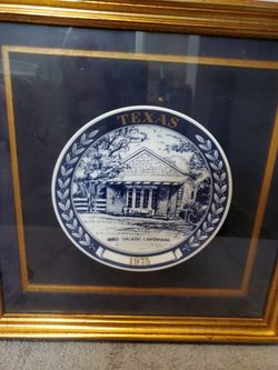 Texas 1860 Salado Landmark Collector Plate 1975