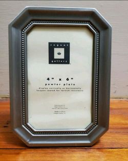 Pewter Plate 4x6 Picture Frame