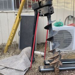 Three point hitch post hole auger