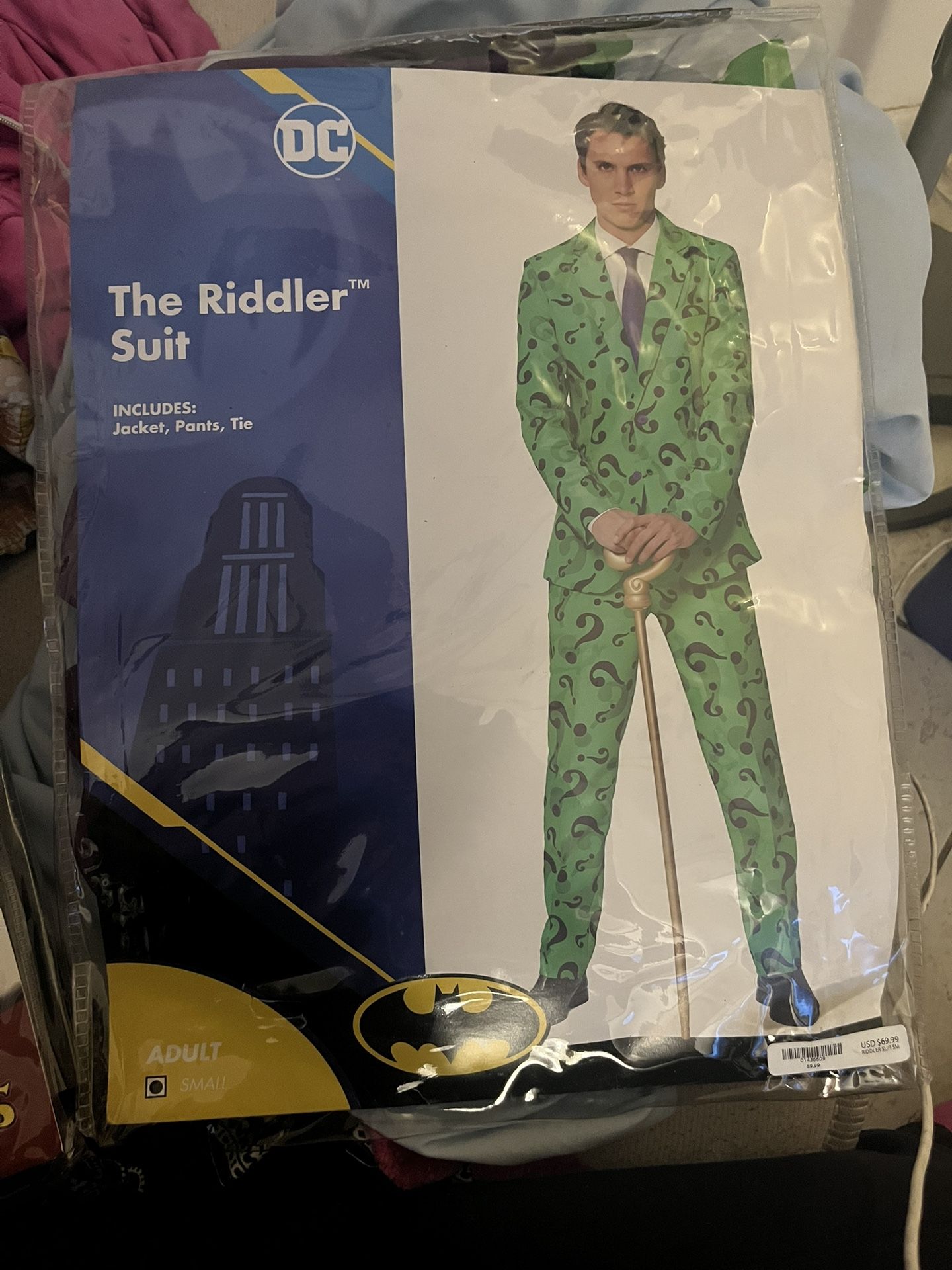 Halloween Costume The Riddler Suit Never Worn From Spirit Halloween Medium Adult